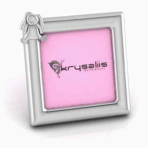 Krysaliis Rabbit Square 925 Sterling Silver Picture Frame
 Gift Boxed